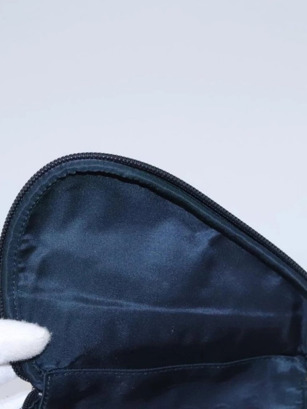 Christian Dior Trotter Canvas Saddle Pouch Navy Gold Auth - Picture 14 of 16